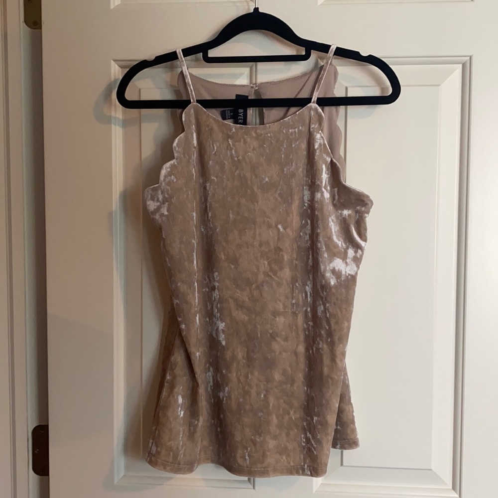 Velvet sleeveless A.Byer nude tank size small